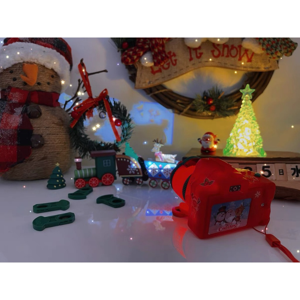 Đồ chơi máy ảnh chiếu hình flash chủ đề noel giáng sinh, quàn tặng noel giáng sinh cho các bé- Thepooh