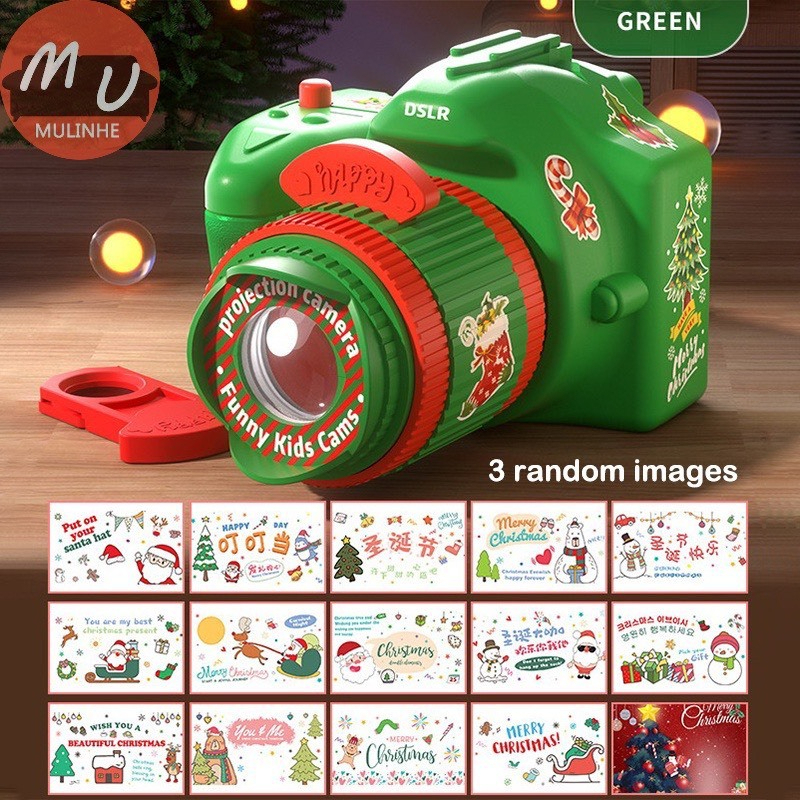 Đồ chơi máy ảnh chiếu hình flash chủ đề noel giáng sinh, quàn tặng noel giáng sinh cho các bé- Thepooh