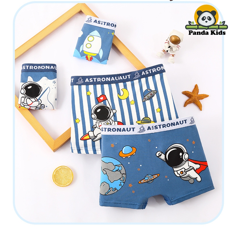 Combo 4 quần sịp đùi siêu nhân cho bé trai, quần lót cho bé trai cotton thoáng mát hình ngộ nghĩnh dễ thương