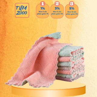 1 chiếc khăn lau tay, lau bếp 2 mặt đa năng siêu mềm, thấm hút nước, giặt lại dễ dàng