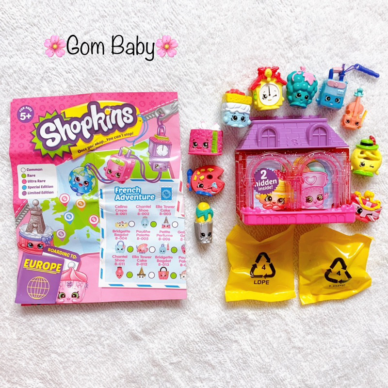Vỉ 12 mẫu Shopkins và 1 ngôi nhà Mini   nhiều mẫu