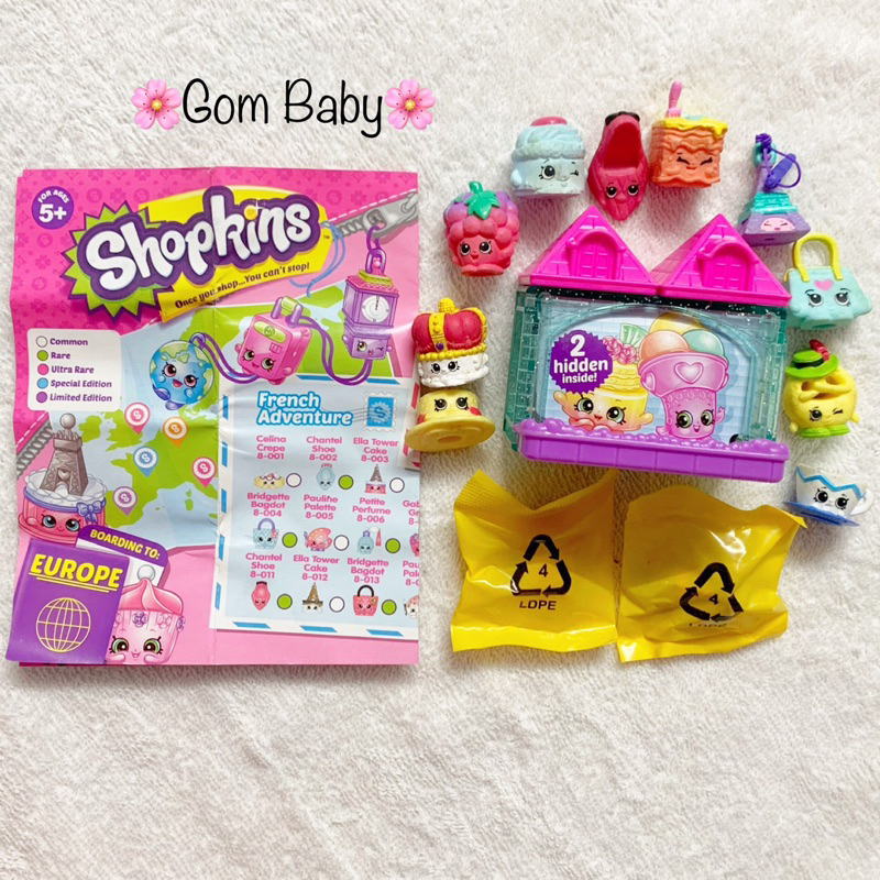 Vỉ 12 mẫu Shopkins và 1 ngôi nhà Mini   nhiều mẫu