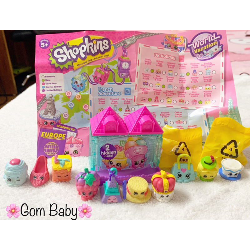 Vỉ 12 mẫu Shopkins và 1 ngôi nhà Mini   nhiều mẫu