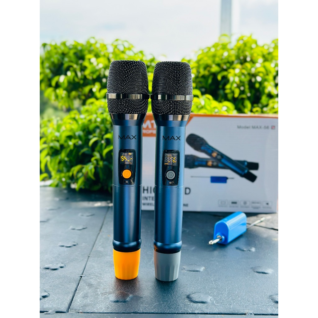MT MAX Micro không dây đa năng karaoke Max 56 Nâng cấp từ Max 39 Hút âm tốt chốg hú hiệu quả Sạc pin ngay trên mic Led m
