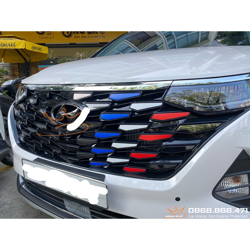 Decal phản quang 3M dán mặt calang Hyundai Custin