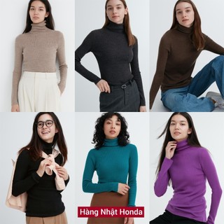 [Auth] Áo Len Ôm Dáng Cổ Lọ Siêu Mịn Merino Nữ - Tag Nhật