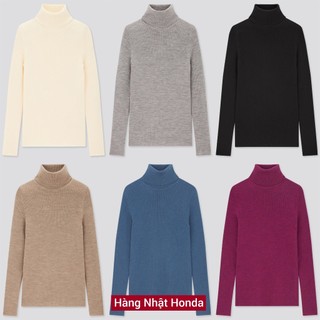 [Auth] Áo Len Cổ Lọ Siêu Mịn Merino Nữ - Tag Nhật