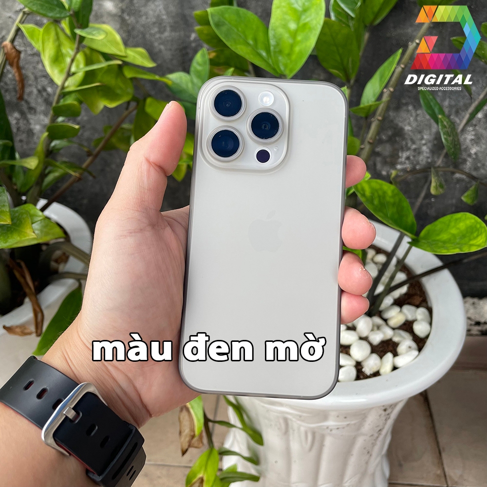 Combo 2 Ốp Lưng Trong Nhám Unibody iPhone 15 Pro Siêu Mỏng