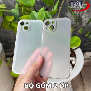 Combo 2 Ốp Lưng Trong Nhám Unibody iPhone 15 Siêu Mỏng