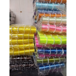 Dây thun lụa xỏ vòng hạt cuộn 10met