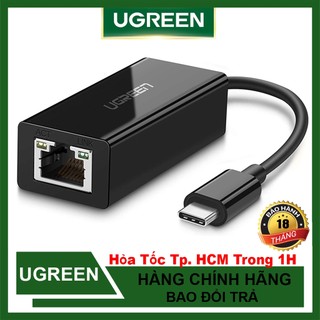 Cáp chuyển usb type c to lan rj45 ugreen 30287 chính hãng