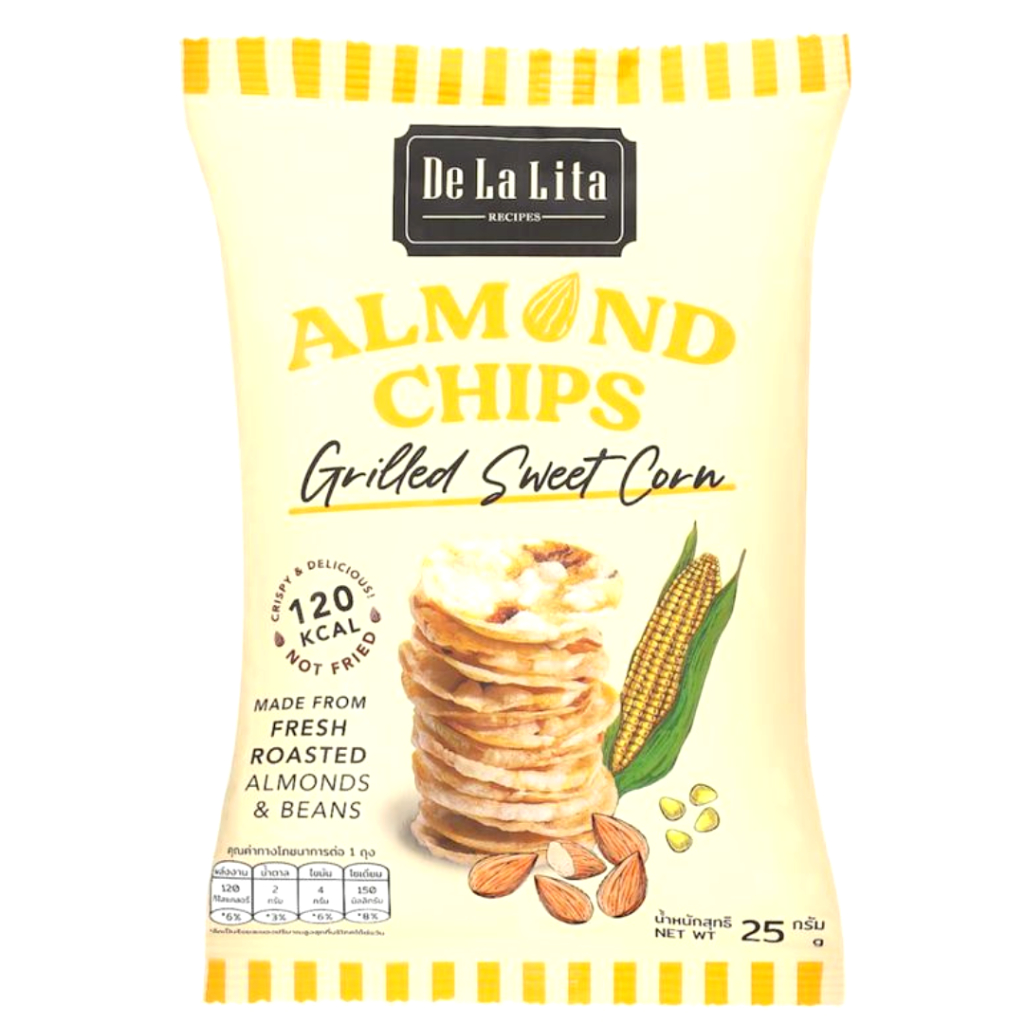 Snack ngũ cốc nhập khẩu De La Lita Almond Chips các vị gói 25g