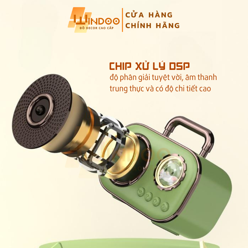 Loa bluetooth mini, loa di động không dây hỗ trợ thẻ nhớ usb, loa mini hình thú cưng đáng yêu Windoo WD89