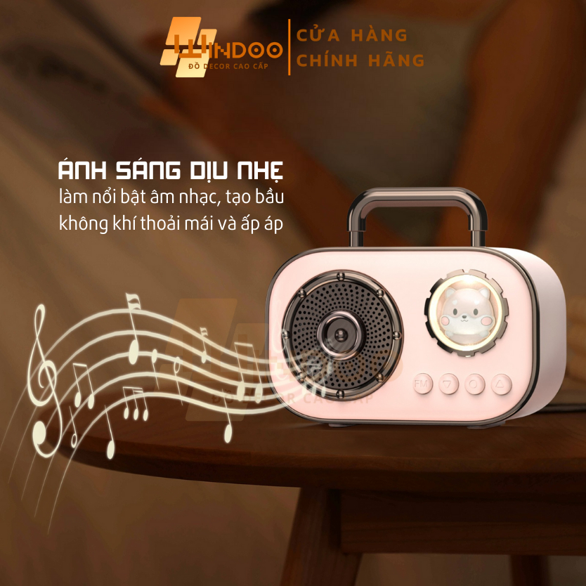 Loa bluetooth mini, loa di động không dây hỗ trợ thẻ nhớ usb, loa mini hình thú cưng đáng yêu Windoo WD89