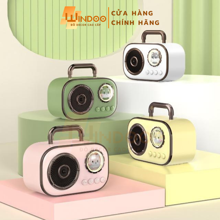 Loa bluetooth mini, loa di động không dây hỗ trợ thẻ nhớ usb, loa mini hình thú cưng đáng yêu Windoo WD89