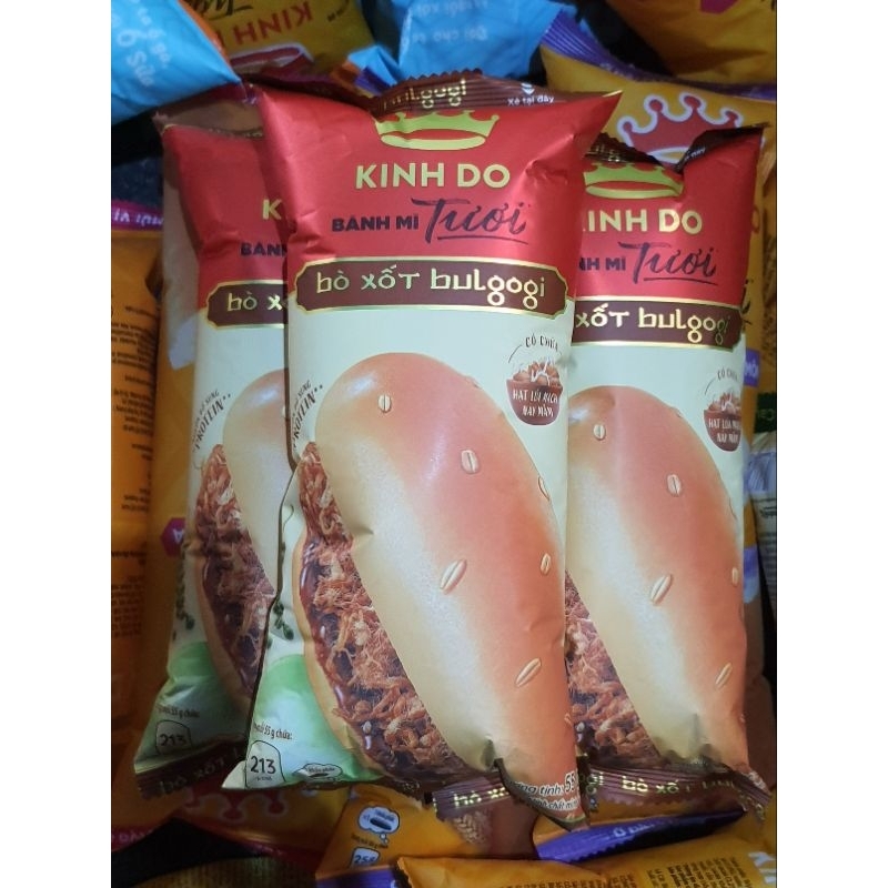 Bánh mì tươi Kinh Đô Bò xốt Bulgogi, lốc 5 bánh×55gam