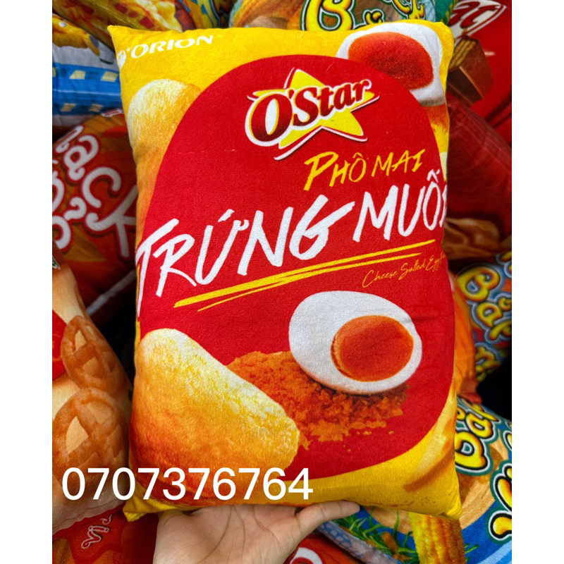 ⭕️⭕️GỐI ÔM GẤU BÔNG HÌNH BÁNH SNACK-BÁNH MÌ-MÌ GÓI Xinh Xắn CHO BÉ YÊU-Chất Liệu Vải 3D AN TOÀN CHO BÉ