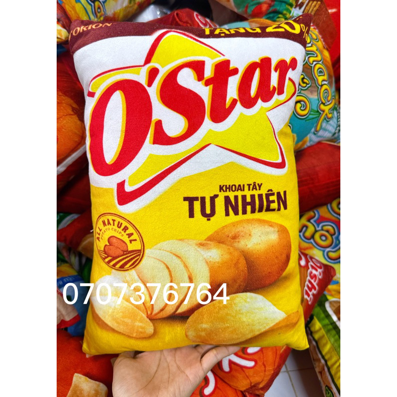 ⭕️⭕️GỐI ÔM GẤU BÔNG HÌNH BÁNH SNACK-BÁNH MÌ-MÌ GÓI Xinh Xắn CHO BÉ YÊU-Chất Liệu Vải 3D AN TOÀN CHO BÉ