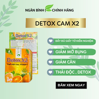 Detox cam xổ mỡ, 14 viên uống xổ mỡ siêt eo thải độc, giảm mỡ bụng.