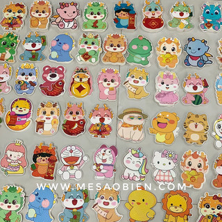 Combo 10 bao lì xì Chibi phản quang dễ thương Tết 2024