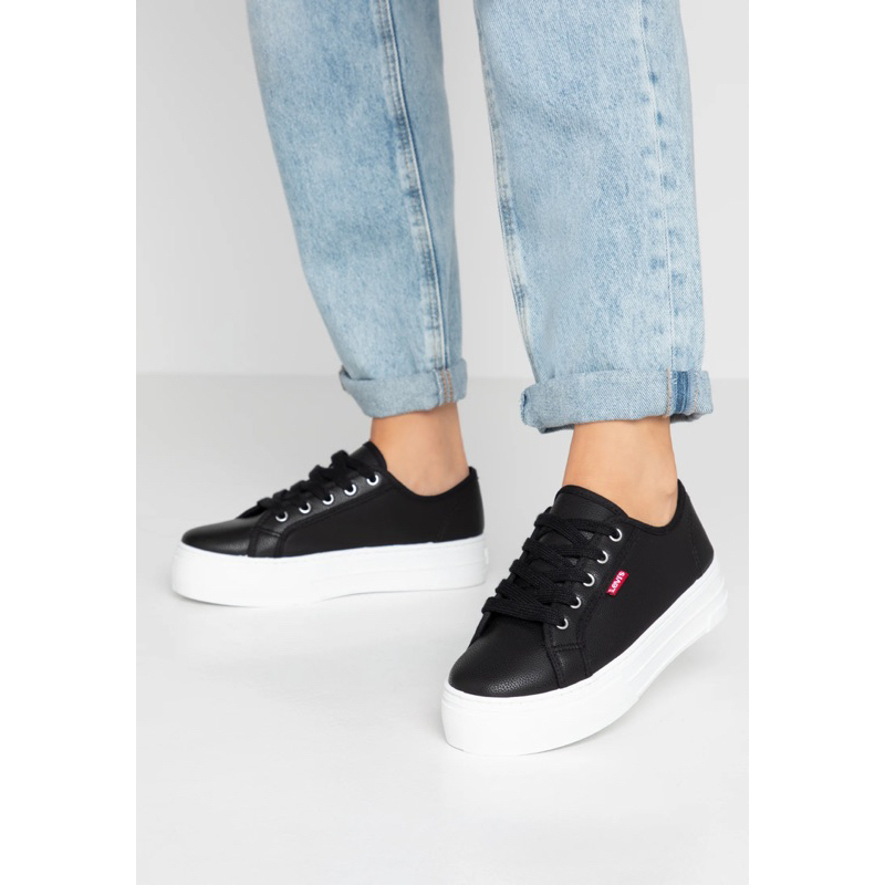 Giày Sneakers Nữ Đen Đế Cao LV