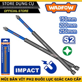 1 mũi bắn vít cao cấp wadfow dài 150-250mm, mũi bắn vít đóng thép s2 siêu cứng, đầu vít ph2 wsv4k64 wsv5k65 wsv6k66
