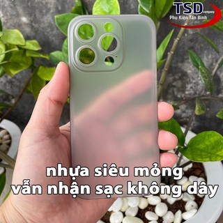Combo 2 Ốp Lưng Trong Nhám Unibody iPhone 15 Pro Siêu Mỏng