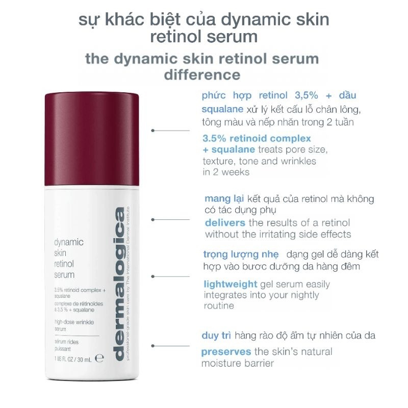 D€rmalogica Dynamic skin retinol serum chống lão hoá