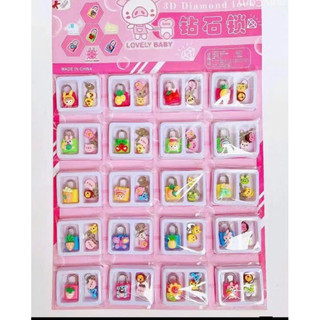 Sỉ vỉ 20 bộ ổ khoá mini kèm tẩy