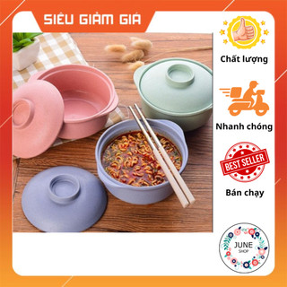 Bát lúa mạch có nắp đậy dễ thương