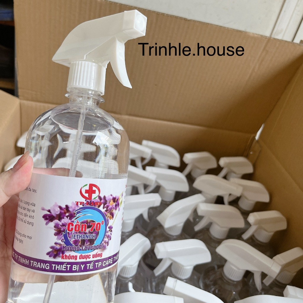 Cồn 70 độ sát khuẩn 1lit 1000ml vòi xịt TP hương chanh sả- tân bình