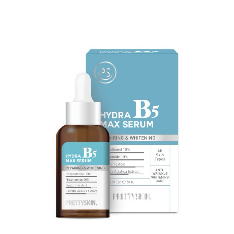 Serum B5 Prettyskin Hydra Max dưỡng trắng, giảm mụn, se khít chân lông, kiềm dầu.