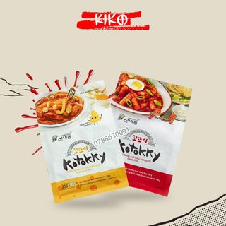 Bánh Gạo Tokbokki Hàn Quốc Nhân Phô Mai/ Truyền Thống 350g( 250g kèm xốt nấu 100g)