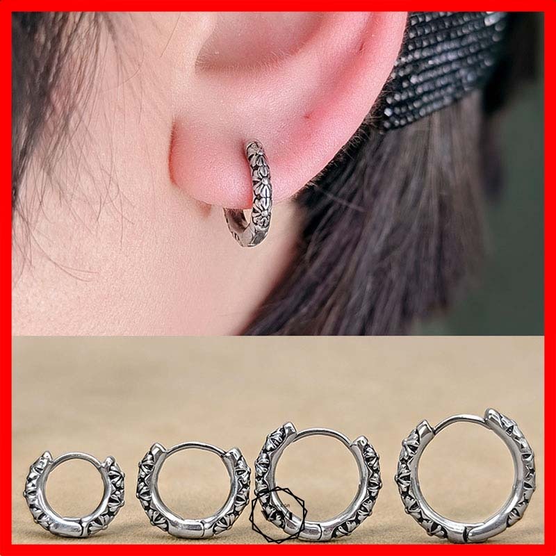 Bông tai nam nữ thép không rỉ họa tiết hoa Costylel – ViVi_Gift
