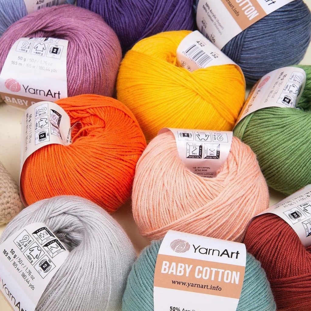 Len YarnArt Baby Cotton (Bảng màu 2) (cuộn 50gr)