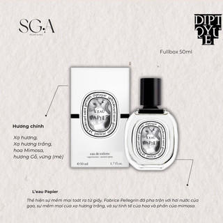 Nước hoa diptyque l’eau papier • fullbox 50ml - 100ml | nước hoa unisex