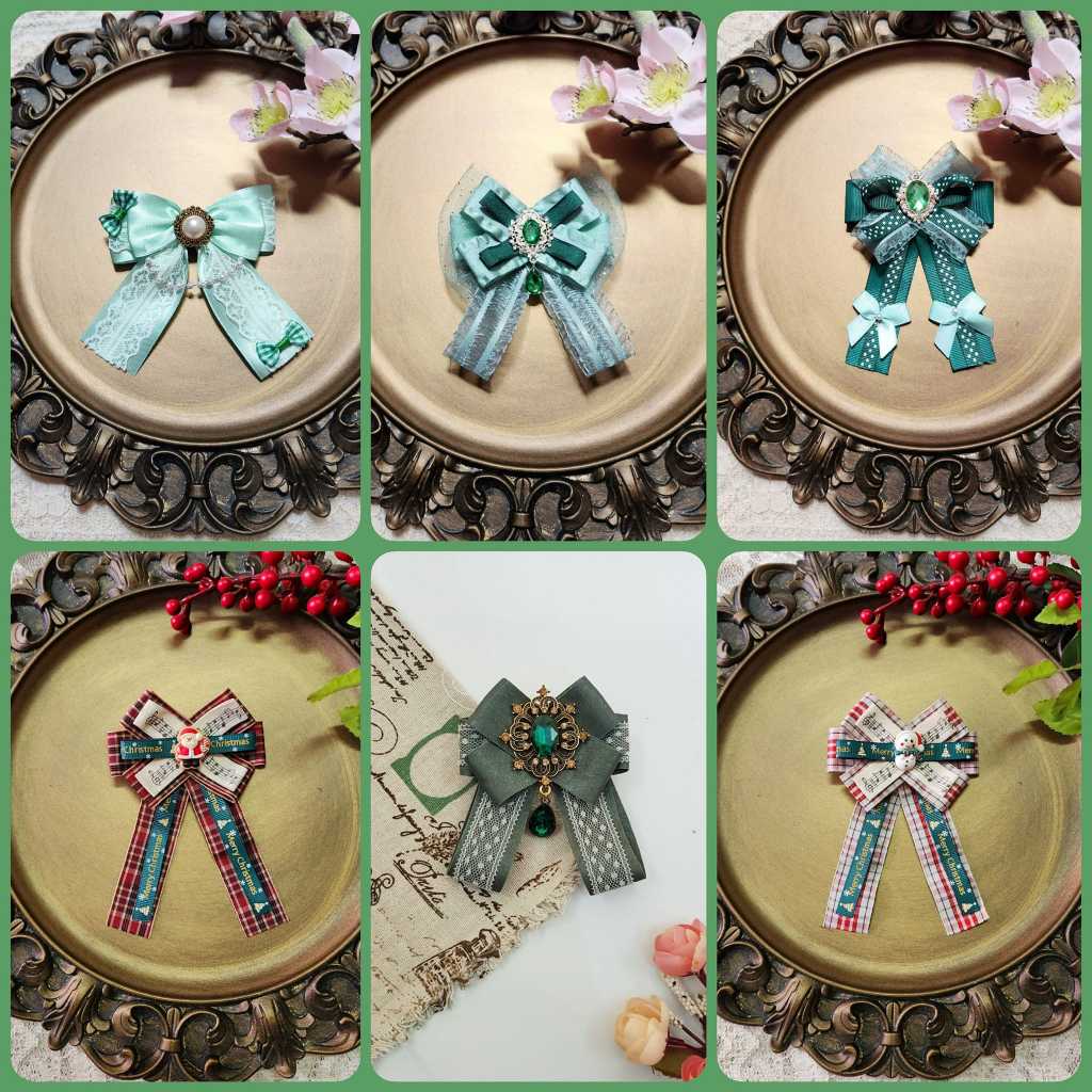 Nơ cài áo Tag cài áo Nơ kẹp tóc lolita vintage