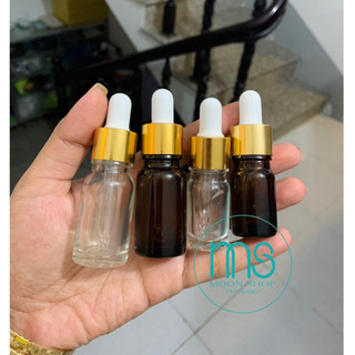 Chai thuỷ tinh 5ml & 10ml bóp giọt nâu & trong suốt