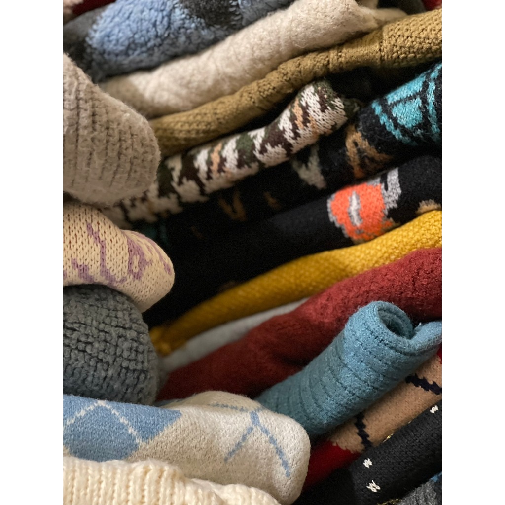 Áo cardigan len 2hand, khoác len Hàn siêu phẩm, len họa tiết bigsize, Lâu 2hand