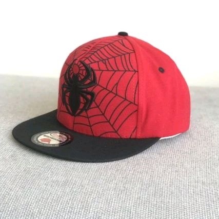 Set Nón hiphop và khẩu trang người nhện màu đỏ cho bé trai từ 2 đến 6 tuổi