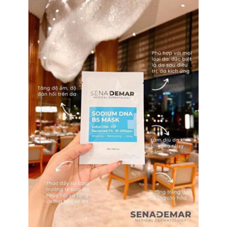 Mặt nạ SenaDemar sodium DNA B5 mask hạn 2026 cấp ẩm phục hồi dưỡng trắng