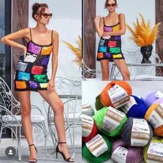 Len YarnArt Baby Cotton (Bảng màu 1) (cuộn 50gr)