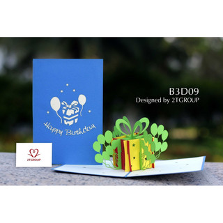 Thiệp 3d hộp quà