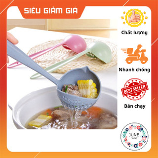 Muôi múc canh lúa mạch 2 trong 1, vá canh chắt nước