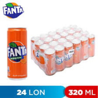 thùng 24 lon nước ngọt có ga Fanta cam 320ml 