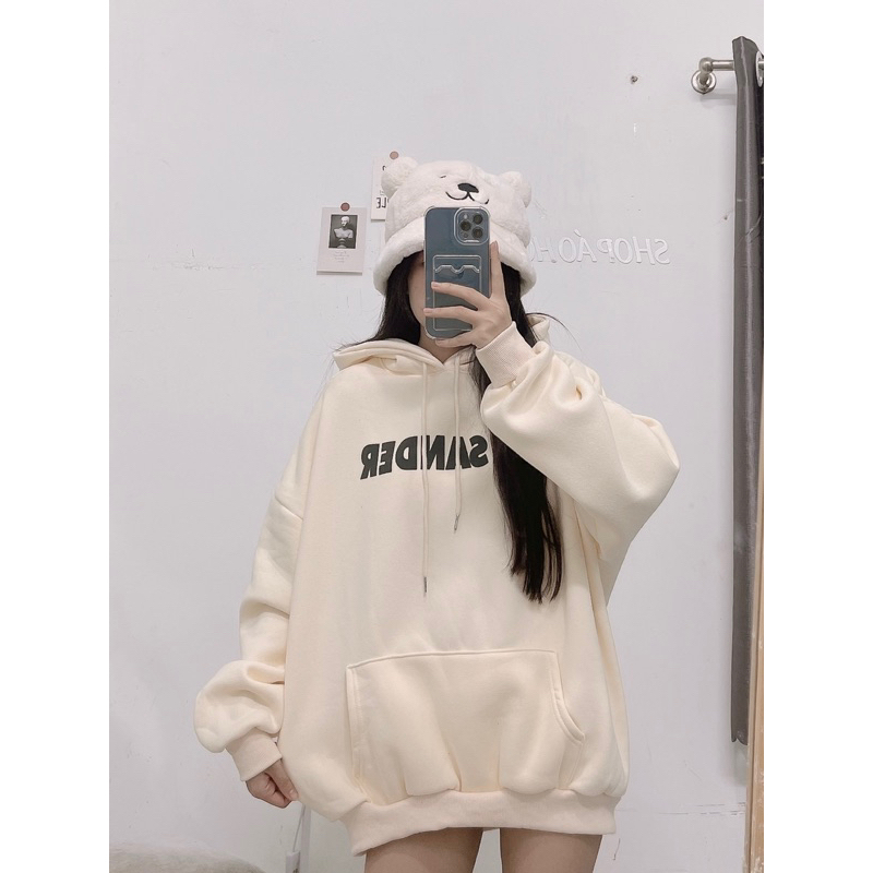 ❄️ Áo Hoodie nỉ bông in nổi Jil Sander