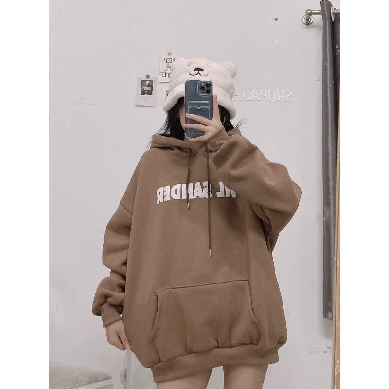 ❄️ Áo Hoodie nỉ bông in nổi Jil Sander