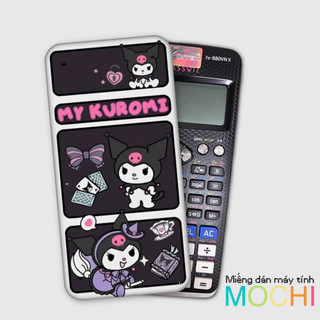 Miếng decal kuromi dán cái loại máy tính (casio fx-570 / fx-570 ii / fx-580 / fx-880, vinacal....)