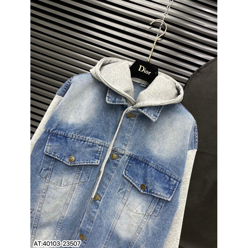 Áo khoác bò mũ CELIME tay thun mũ nỉ,áo khoác hoodie vải bò jean phối mũ chữ CELIME cao cấp