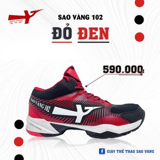 Giày Sao Vàng 102 Đỏ đen - Bóng Chuyền